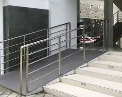 Wheelchair ramp at home entrance