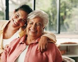 Family conversation about senior home safety
