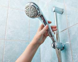 Grab bar installation in bathroom shower
